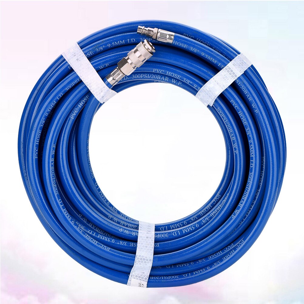 15m Car PVC Air Inflation Hose Air Compressor Valve Fittings Pneumatic Tyre Air Inflation Hose Air Hose Blue