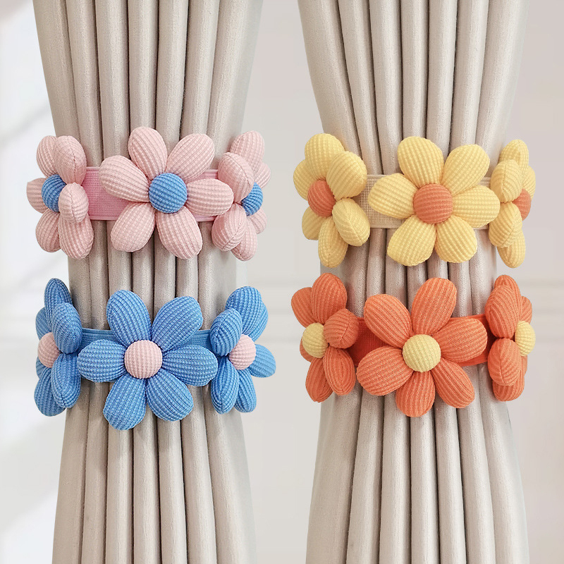 Blumen vorhang Riemen japanischen Stil gewebten Vorhang Kordel zug Seil Karikatur Blumen vorhang Schnalle Blume Quaste Vorhang Raff Halfter