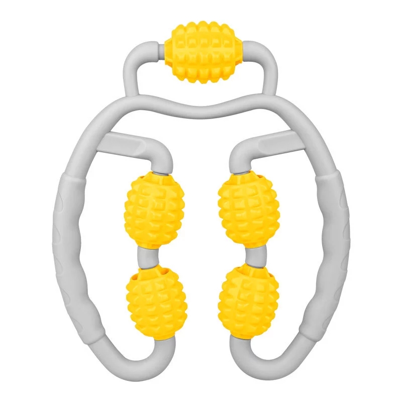 Ring Clip Leg Muscle Massager Foam Roller Muscle Relaxation Calf Waist Home Gym Sports Yoga Pilates Fitness Equipment: white