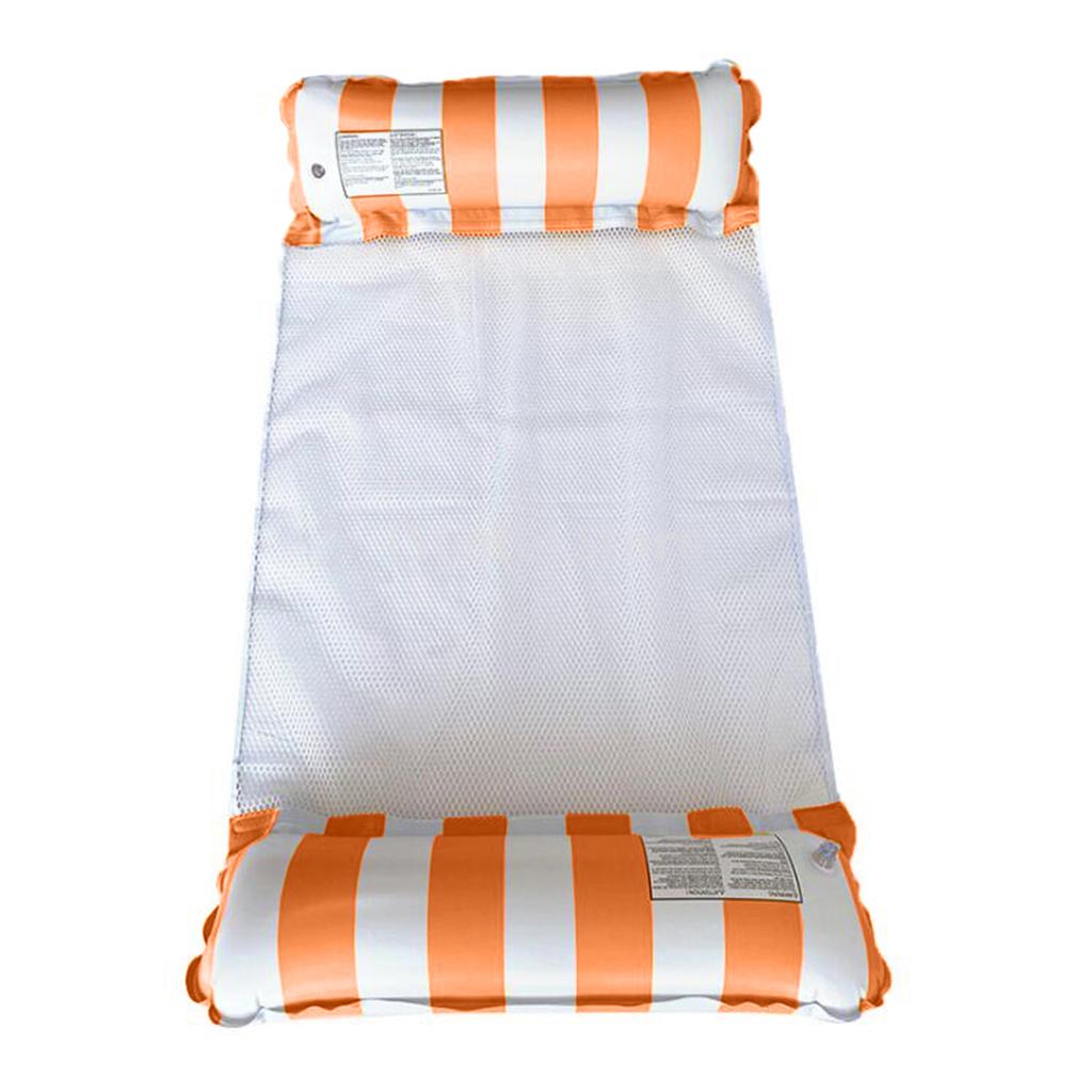 Colchón inflable plegable de PVC para piscina, hamaca de agua, colchón de aire, cama para deportes acuáticos de playa, tumbona, silla: Orange 1