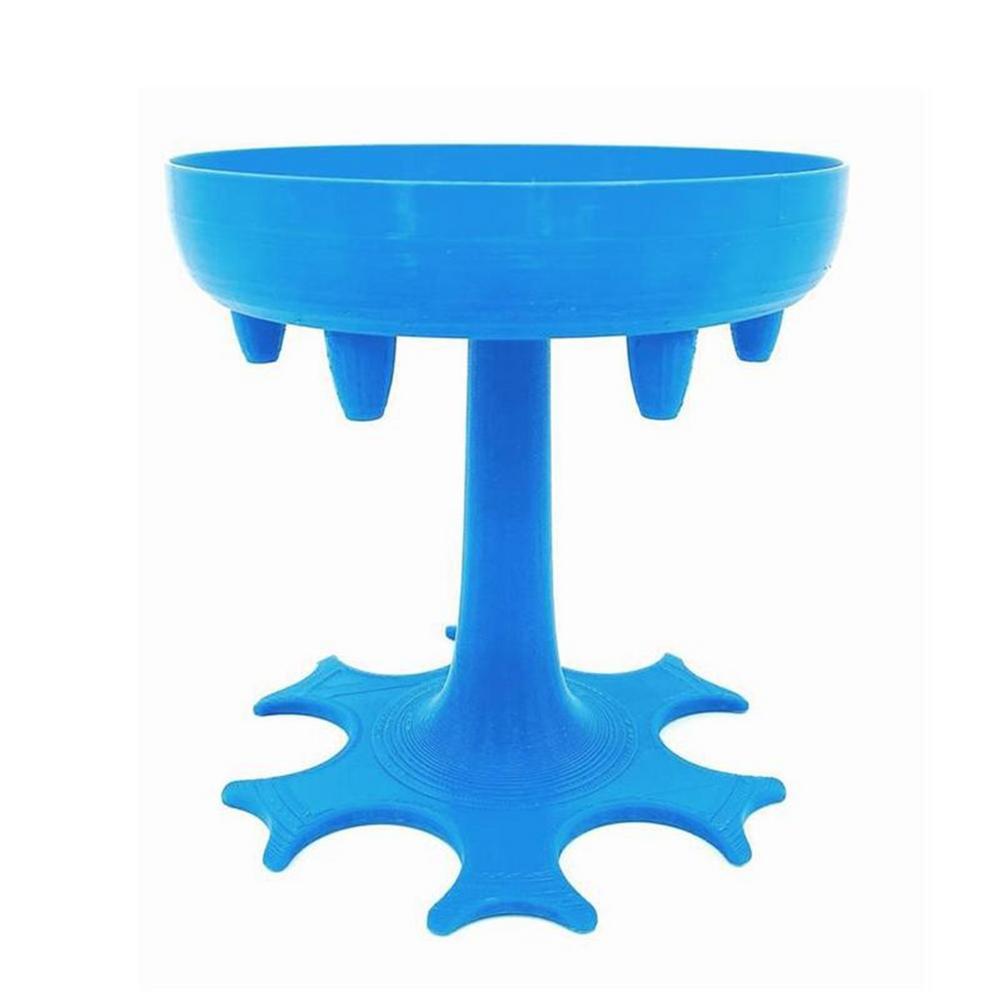 Liquor Dispenser 6 Shot Glass Holder Portable Wine Divider Bar Party Drinking Game Accessory Glass Cup Dispenser Kitchen Tool: Blue