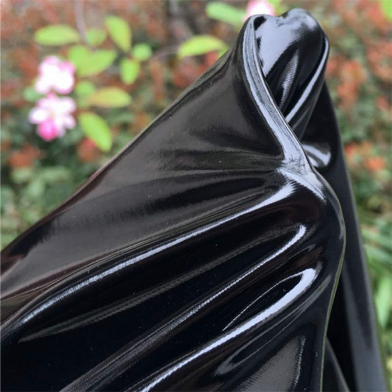 50*145cm skinnende blankt blødt vinyllæderstof elastisk pvc stof materiale til kjolebetræk: 1