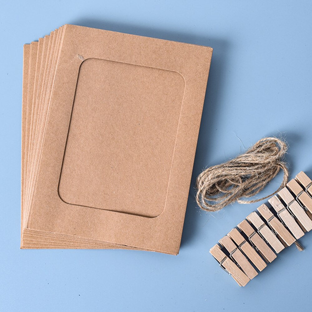 6/7inch Photo Frames with Clips and Rope DIY Craft... Grandado