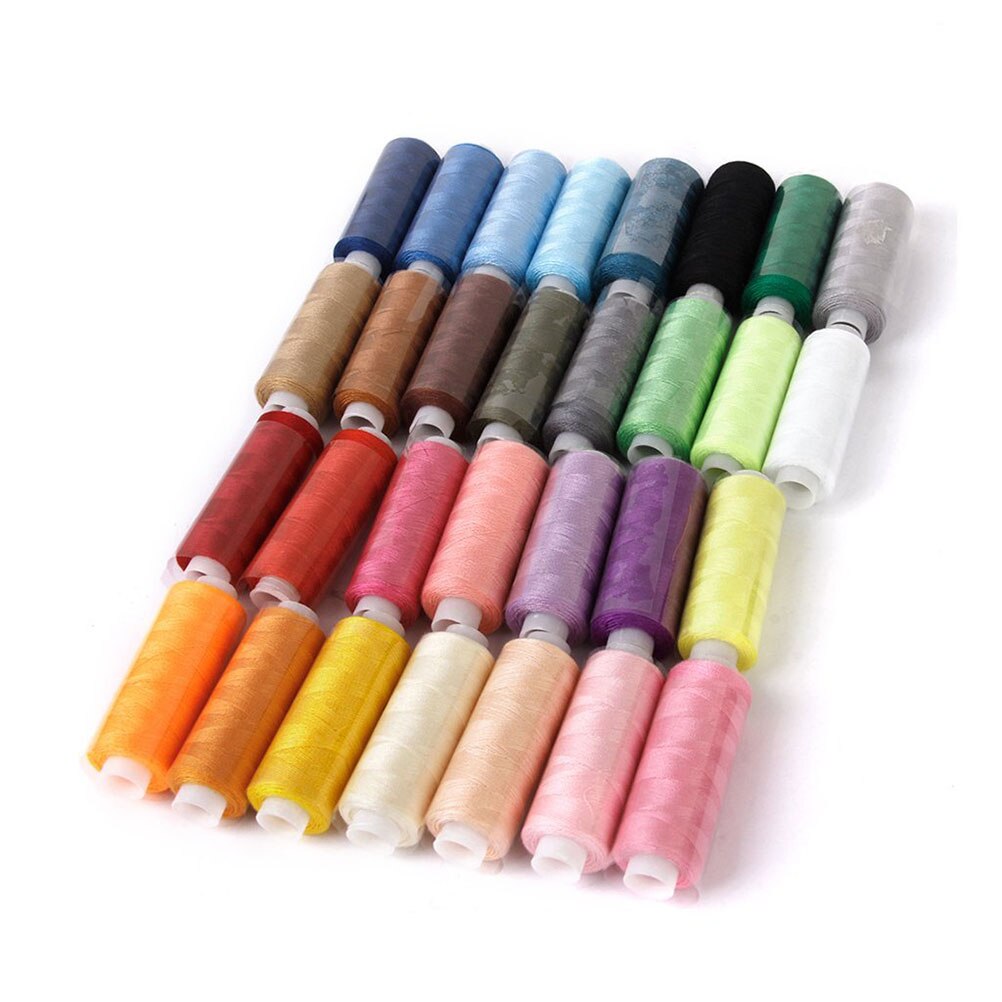 30pcs Polyester Yarn Coils Strings Sewing Quilting Threads DIY Sewing Thread Kit For Hand Sewing (Random Color)