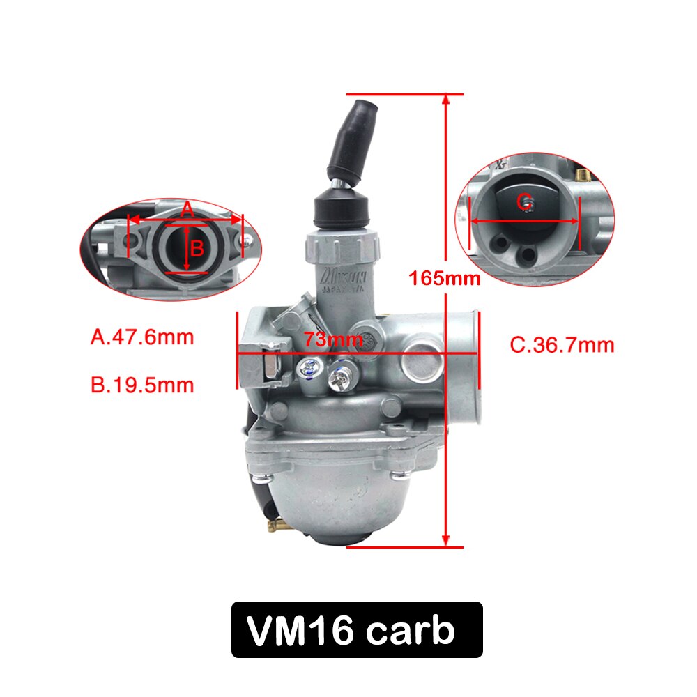 ZSDTRP MIKUNI VM16 VM22 VM26 VM28 Carburateur geschikt voor 50cc 70cc 90 110cc 125cc 200cc 250cc Quad ATV Dirt Pit bike Dirtbike