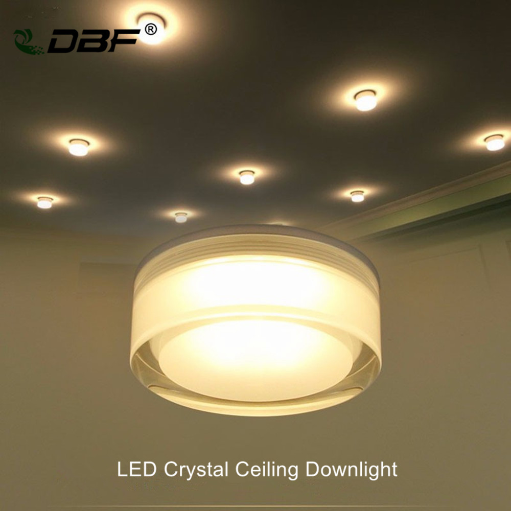 LED Crystal Downlight 12W 10W 5W 1W LED Recessed Ceiling spot light led Ceiling lamp for Living Room Bedroom Kitchen lights