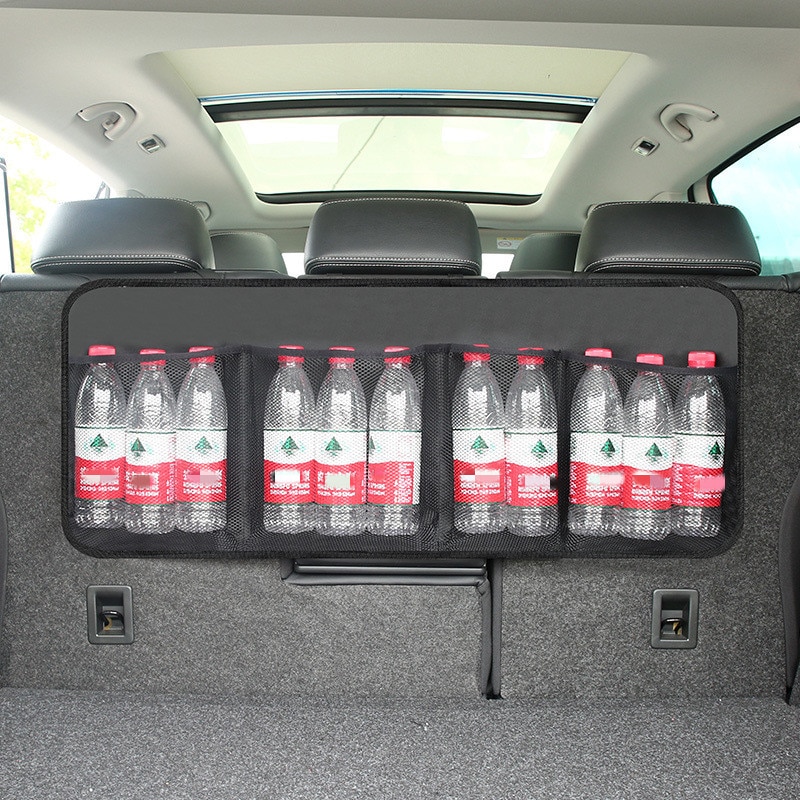 Bil bagagerum organisator bagsæde opbevaringspose høj kapacitet justerbar autosæde ryg oxford klud arrangører universel multi-brug
