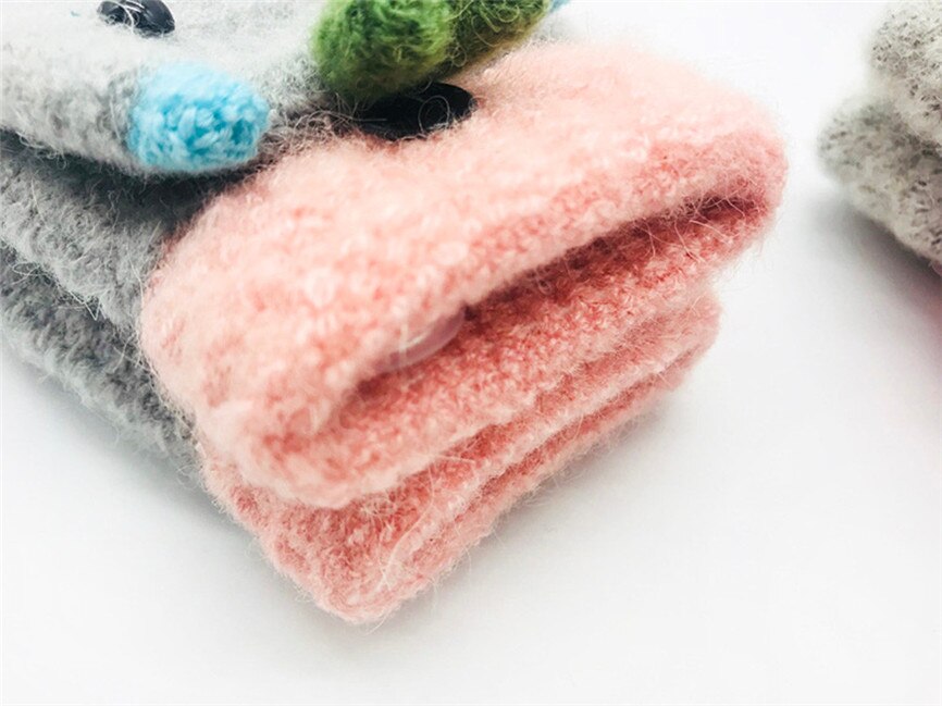 1X zimowe rękawiczki dla dzieci dziewczyny chłopcy zimowe kreskówki dla zwierząt niejednolita całość utrzymuj ciepłe rękawiczki rękawiczki dla 1-3 lat niemowlę Sep #2