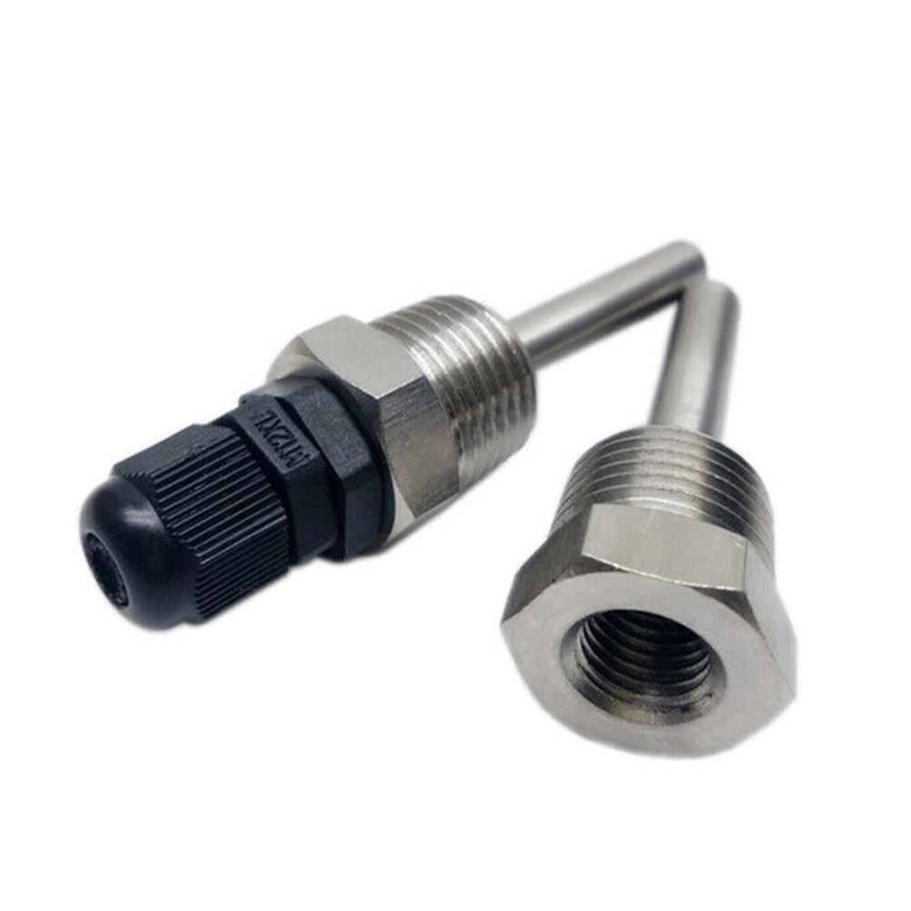 Pozzetto termometrico da 30-200 mm in acciaio inossidabile 304 con filettatura 1/2 G OD6mm Tasca per manicotto ad immersione per sensore di temperatura
