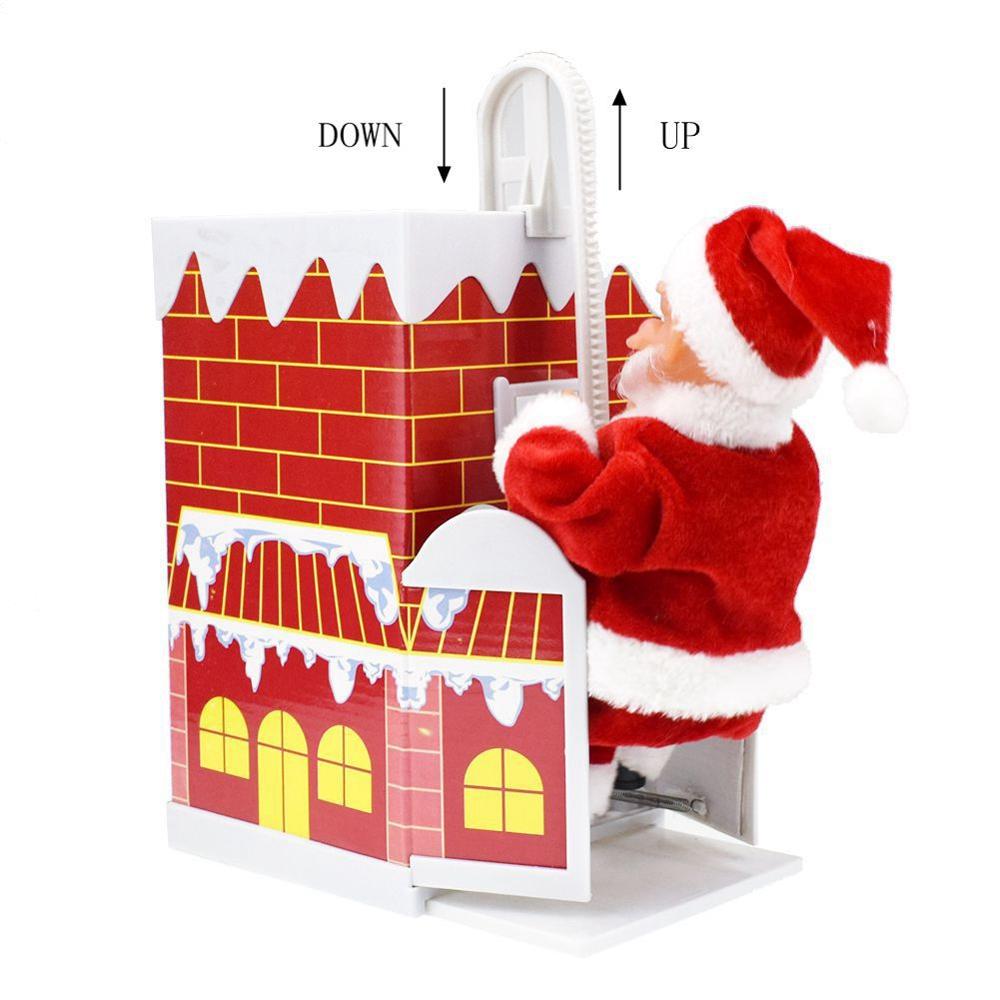 Klimmen Schoorsteen Kerstman Elektrische Speelgoed Muziek Kerstcadeau Grappige Speelgoed Voor Kinderen Jaar Party Doll