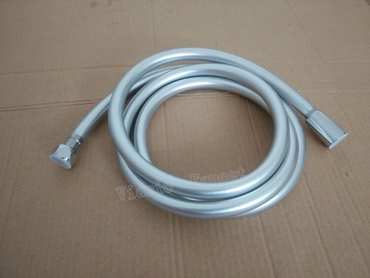 1.5m Pvc flexible shower pipe extension , 2m bathroom shower hose for water long, 3m shower pipe Explosion-proof: Silver / 200cm