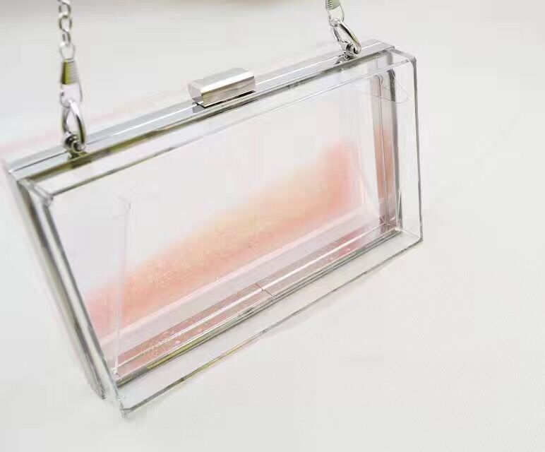 BELLA JOY Acrylic Transparent Women Clutch Bag Chain Luxury Brand Women Messenger Bags Evening Bag Handbag Chain Shoulder Bags