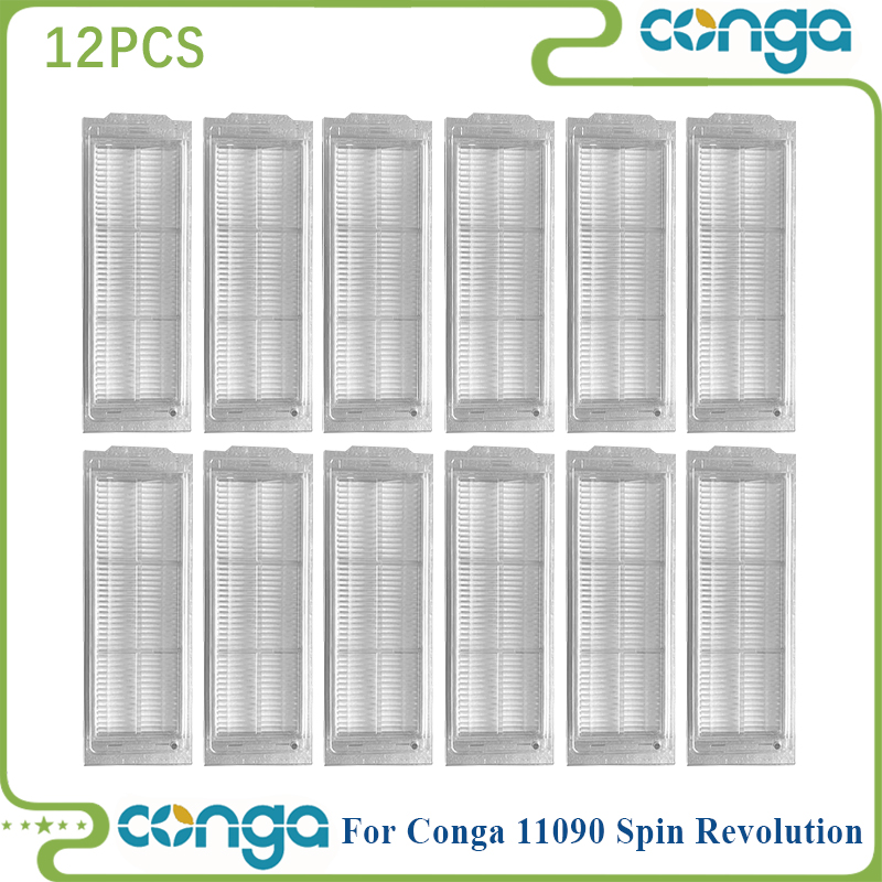 Fit For Cecotec Conga 11090 Spin Revolution Robot Vacuum Parts Roller Side Brush Hepa Filter Mop Cloth Rag Dust Bag accesorios: Dark Grey