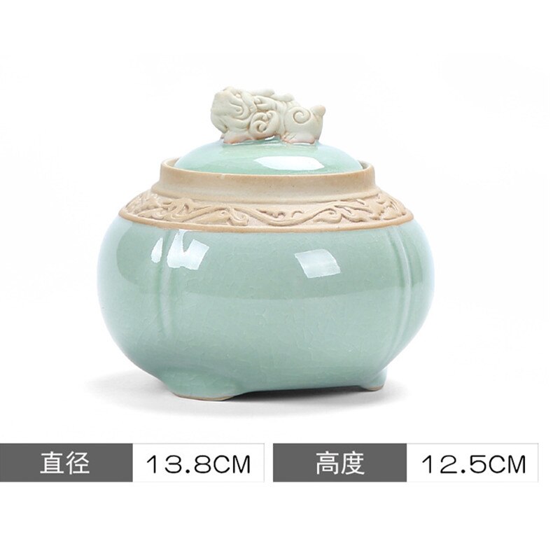 Handmade Ceramic Urns Commemorate Dog Cat Pet Keepsake Urns Keepsake Animal Urns Ceramic Dogs Cat Shepherd Dog: 13.8X12.5cm