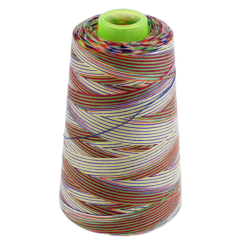 1 Spool 40S/2 Rainbow Polyester Sewing Quilting Threads for Jeans Leather Canvas