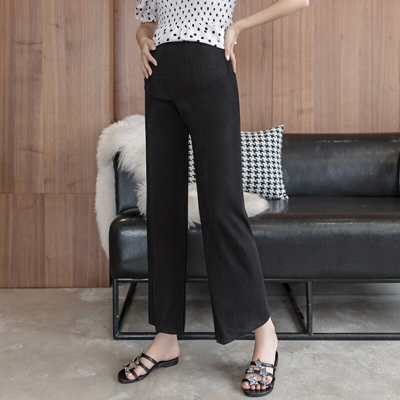 7080# Maternity Pants Summer Stylish Sweety Casual Pants Loose Comfy Belly Support Pants Elastic Waist Maternity Trousers