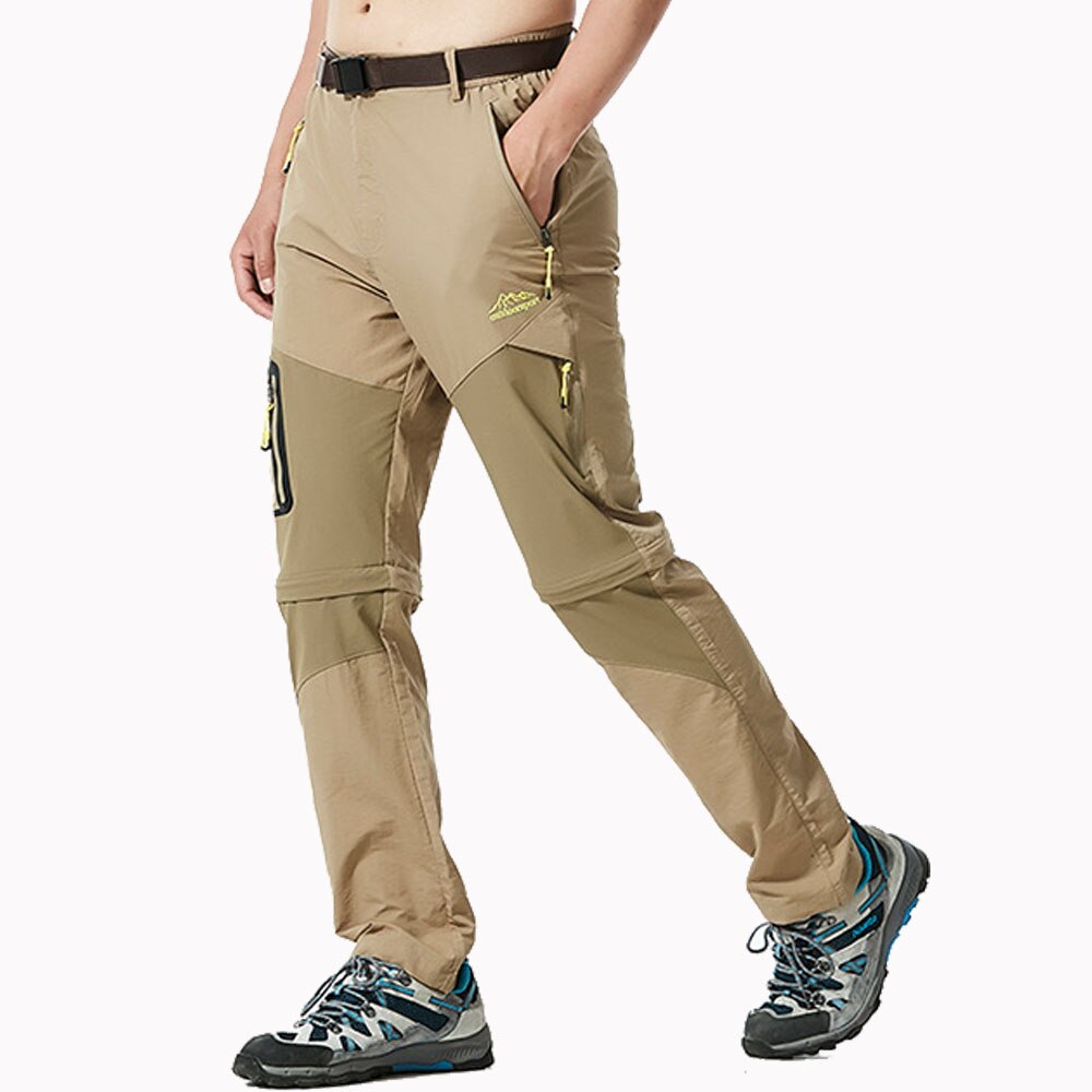 Detachable Hiking Pants Men Waterproof Cargo Pants 5XL Winter Outdoor Trekking Fishing Camping Quick Dry Long Trouser Waist Belt
