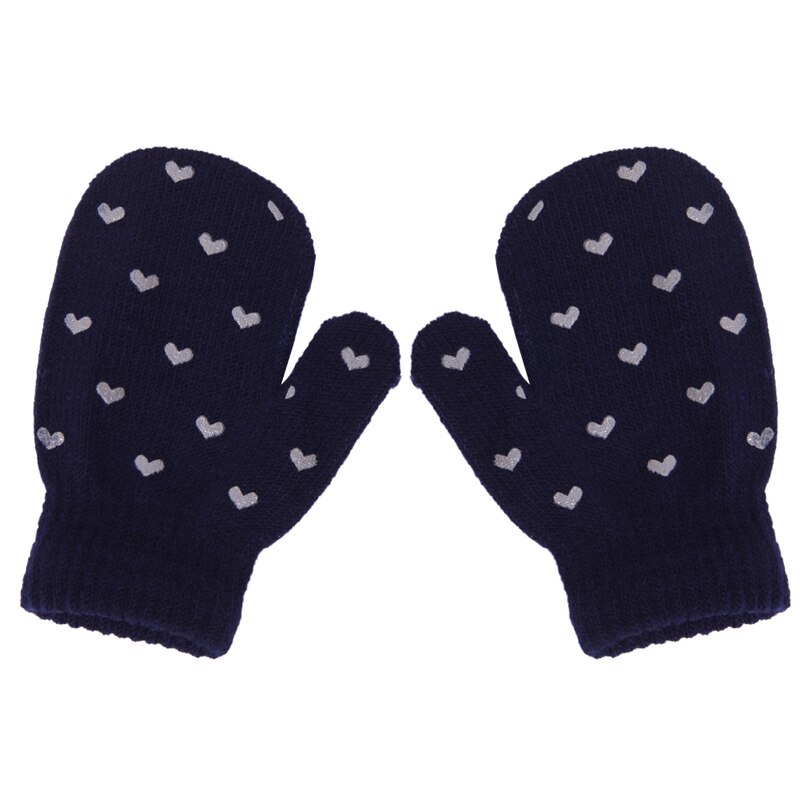 enfants Dot Star coeur motif moufles garçons filles doux tricot gants bébé enfants enfant: 04