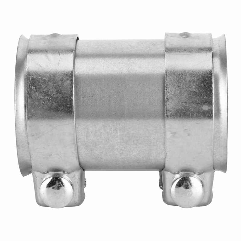 3in 76mm Exhaust Pipe Connector Double Clamp Joiner Stainless Steel Sleeve Universal Tube Repair Accessories
