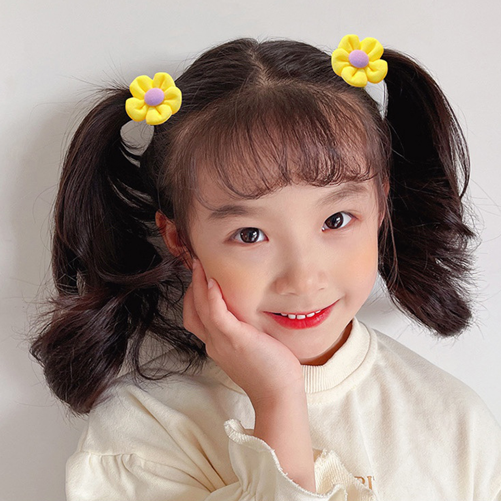 10 unids/set de lazos coloridos para el cabello con flores, coleteros elásticos, banda de goma, accesorios para el cabello de bebé para niños pequeños, niños, adolescentes y niñas