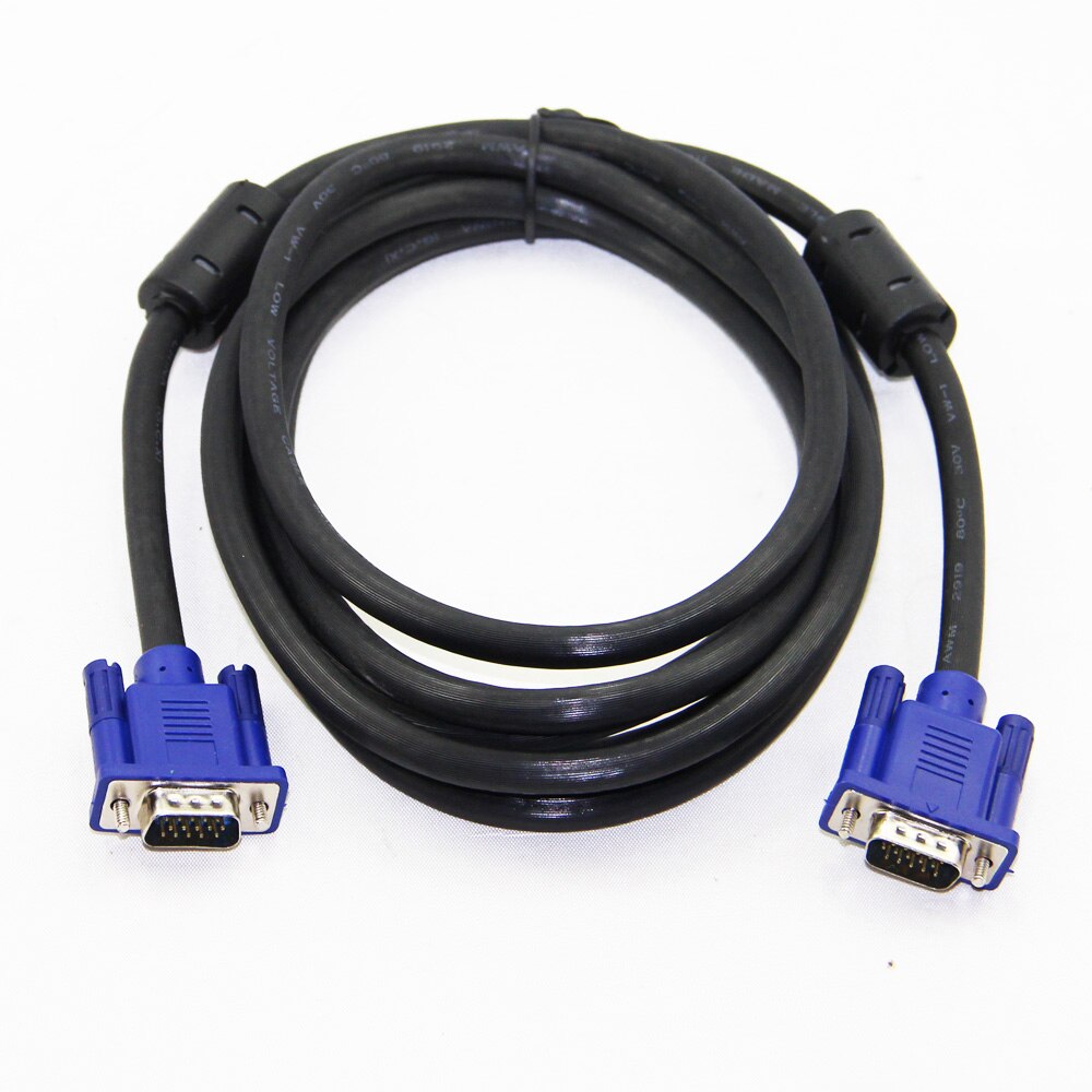 Bochara vga kabel mann til hann 3+6 hd 15 pin til lcd crt projektor pc laptop Observere 1.5m 3m 5m 10m 15m 20m