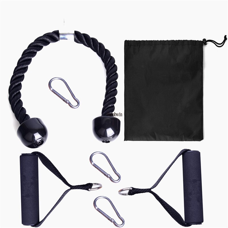 Fitness diy trissa kabel maskin lyft arm biceps triceps blaster rope system hand styrketräning hem gym träningsutrustning
