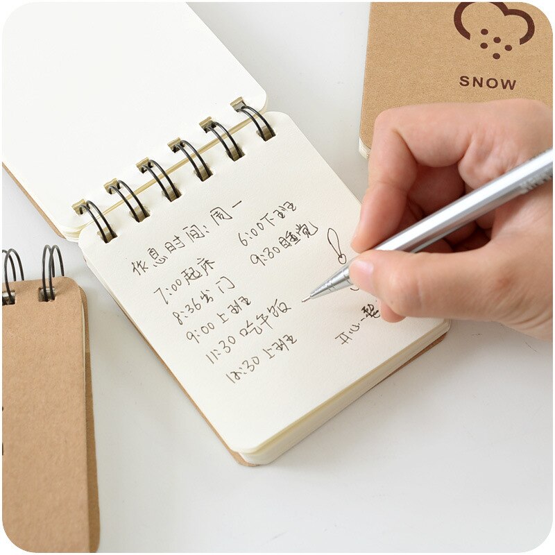 1pcs Weather Notepad Mini Coil Pocket Book Portable 70sheets Daily Memo Planner Stationery Office Notebook School Supplies A6182