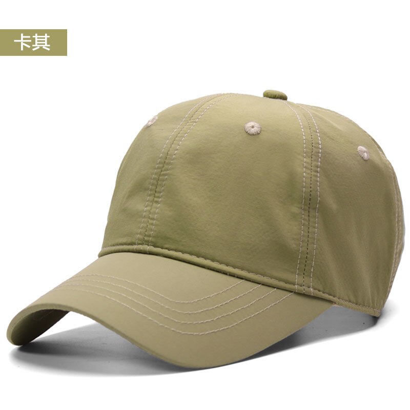 Male Large Size Peak Cap Men Summmer Mesh Truker Hats Big Bone Man Dry Quickly Cool Baseball Caps M 55-60cm L 60-65cm: Khaki / 55-60cm