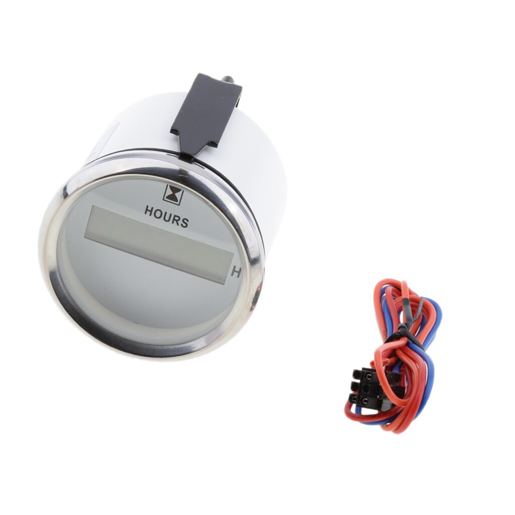 Medidor redondo de 12v y 24v CC, medidor de horas para motor de barco marino, motocicleta