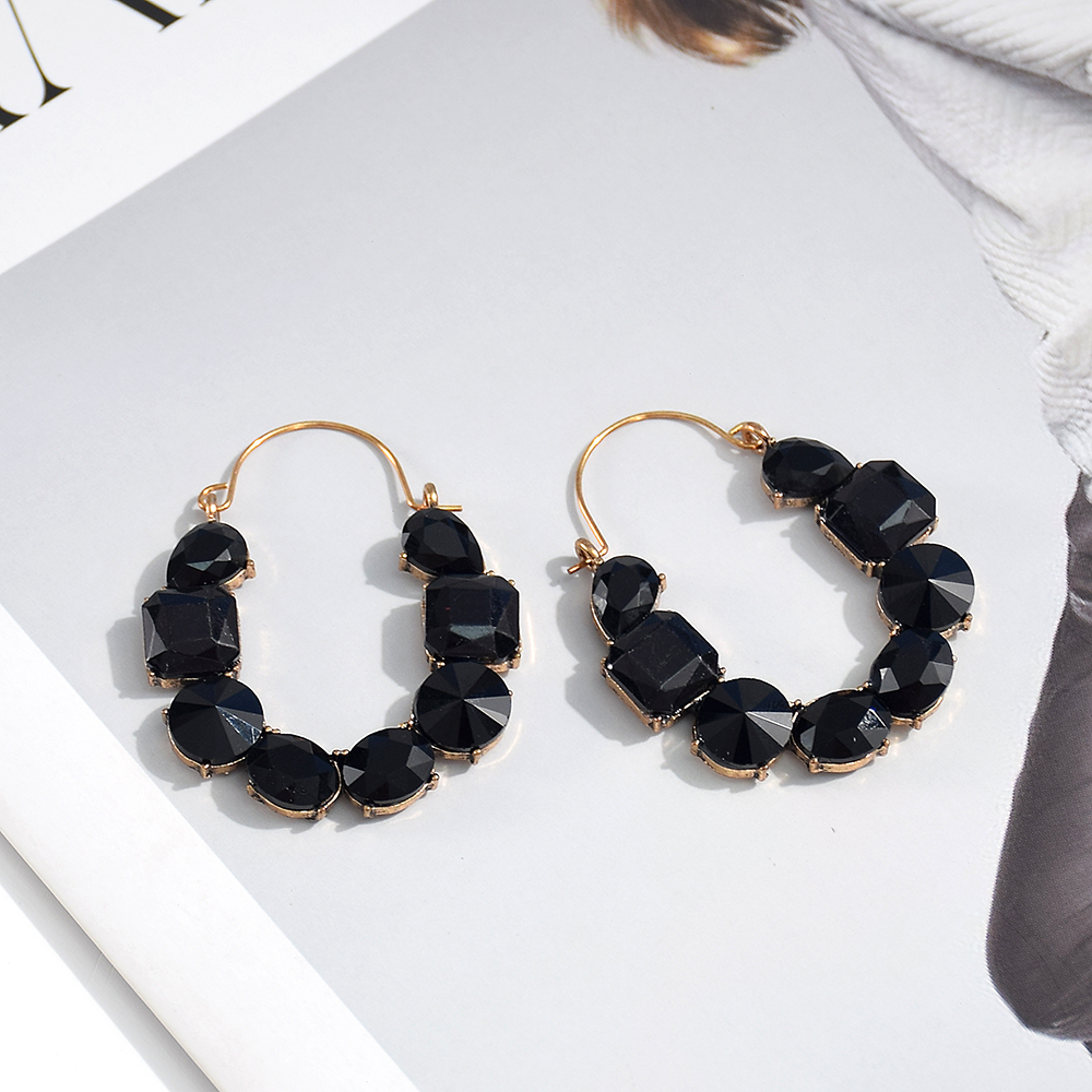 -Sell Colorful Rhinestones Metal Long Dangle Earring High Trendy Crystal Jewelry Accessories For Women: Hot Stamping