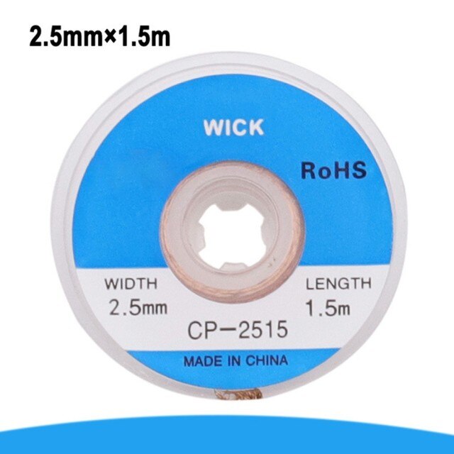 Suction Wire CP/CP-2515/CP-3015/CP-3515 2/2.5/3/3.5mm Desoldering Braid Solder Remover Copper Core Spool Wire Cable: CP 2515