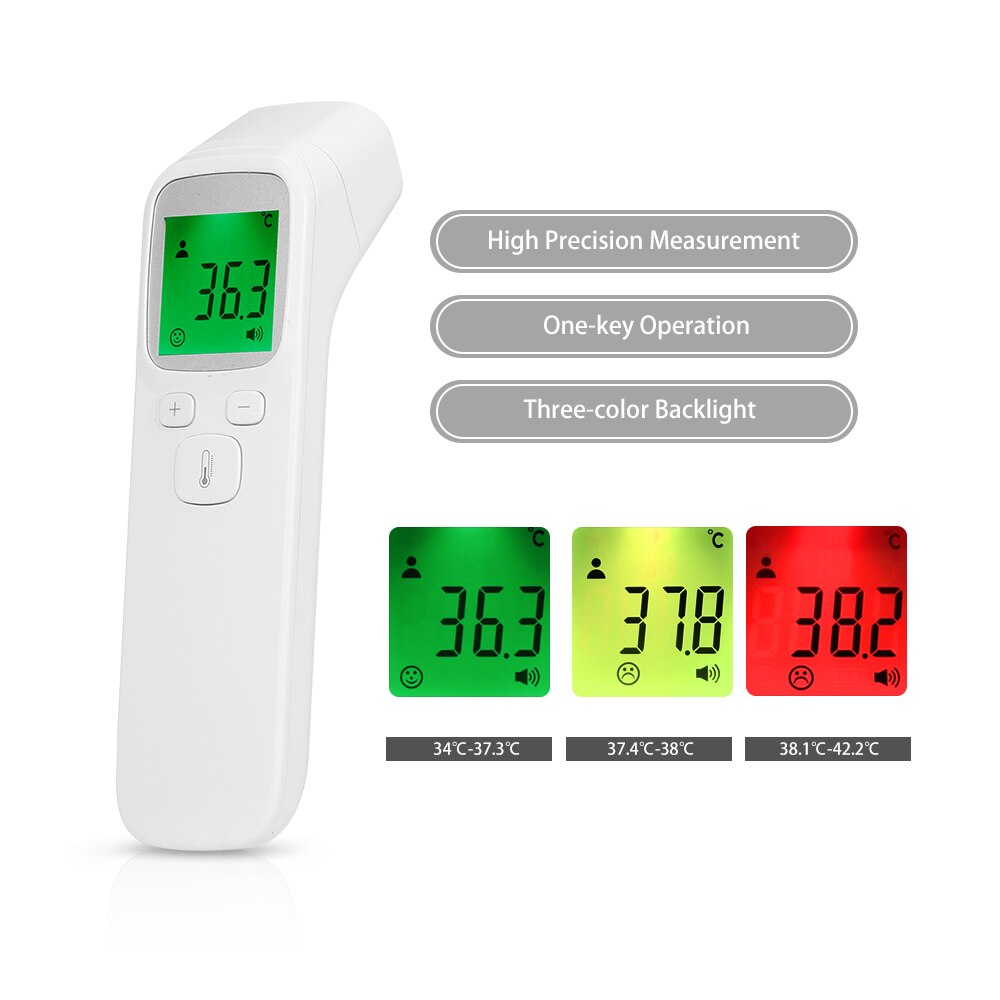 Digitalt øre pandetermometer lcd infrarød babytermometer berøringsfri kropstemperaturmåler temperatur med feberalarm: Type 2