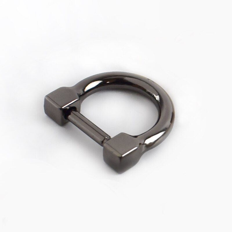 Meetee 13 x 24mm 4/10 st metall d-ring spänne väska rem spänne justerbar skruv bagage anslutning handtag krok gör det själv hårdvara tillbehör: 13mm-4 st / Gunblack