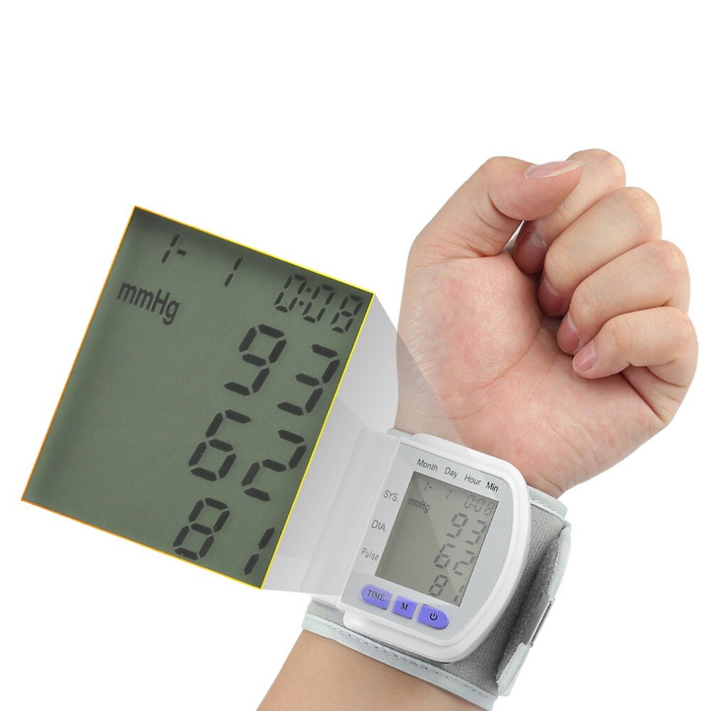 Digitale Lcd Automatische Pols Bloeddrukmeter Heart Beat Meter Pulsoximeter Tonometer Gezondheidszorg Arm Bloeddrukmeter
