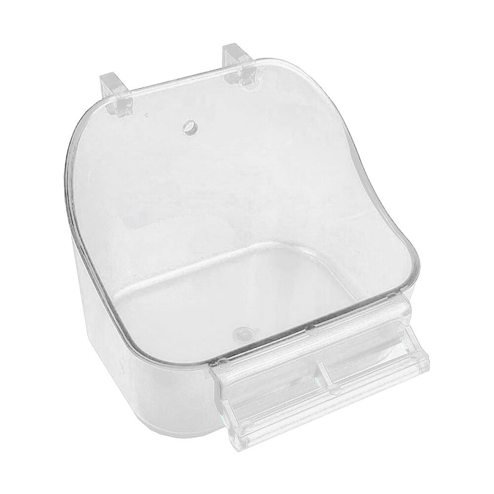 Cuenco de plástico para pájaros colgante en la jaula, comedero para loros, palomas, hámster, taza de agua con gancho, bañera para mascotas pequeñas, suministros para mascotas: TR