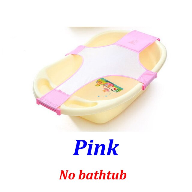 Adjustable Baby Bathtub Sling Foldable Baby Bath Tub Pad Portable Baby Bath Tub Accessories Cross Non-Slip Safety Sling YP05s: Pink