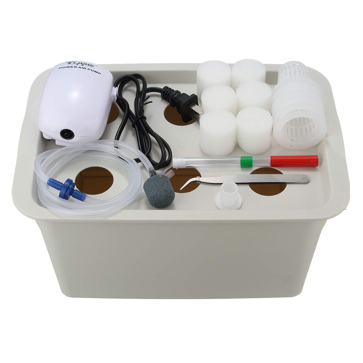 220-240V 12 Holes Plant Site Hydroponic Pots For Garden Planters System Indoor Garden Cabinet Box Grow Kit Bubble Nursery Pots