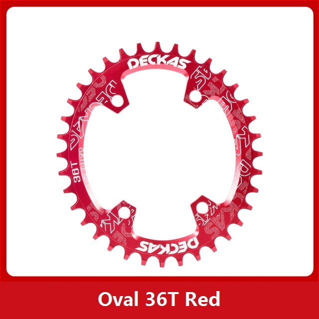 Deckas 96BCD Round / Oval Narrow Wide Chainring 32T 34T 36T 38T Mountain Bike Chainring for SHIMANO XT SLX M7000/M8000/M9000: Oval 36T Red