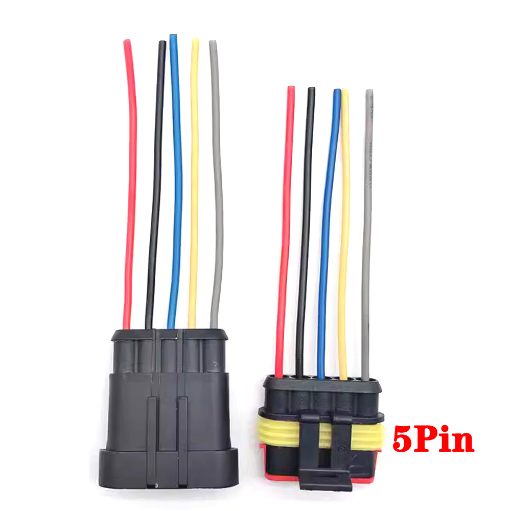 1 Satz 1-polig 2-polig 3-polig 4p 5p 6-poliger Autos tarter Stecker Buchse Docking versiegelter Stecker Kfz-Motor- Kabelbaum stecker Stecker: Beige