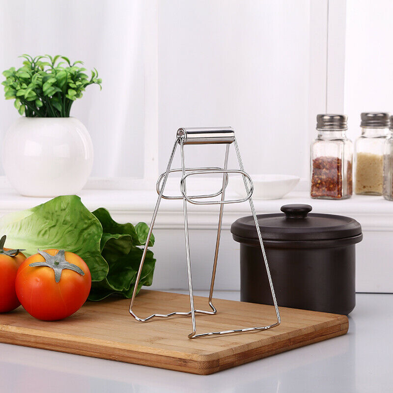 1x Anti-Scald Kitchen Pot Gripper Foldable Stainless Steel Dish Plate Holder Bowl Clip Gripper Clamp Tong Tool