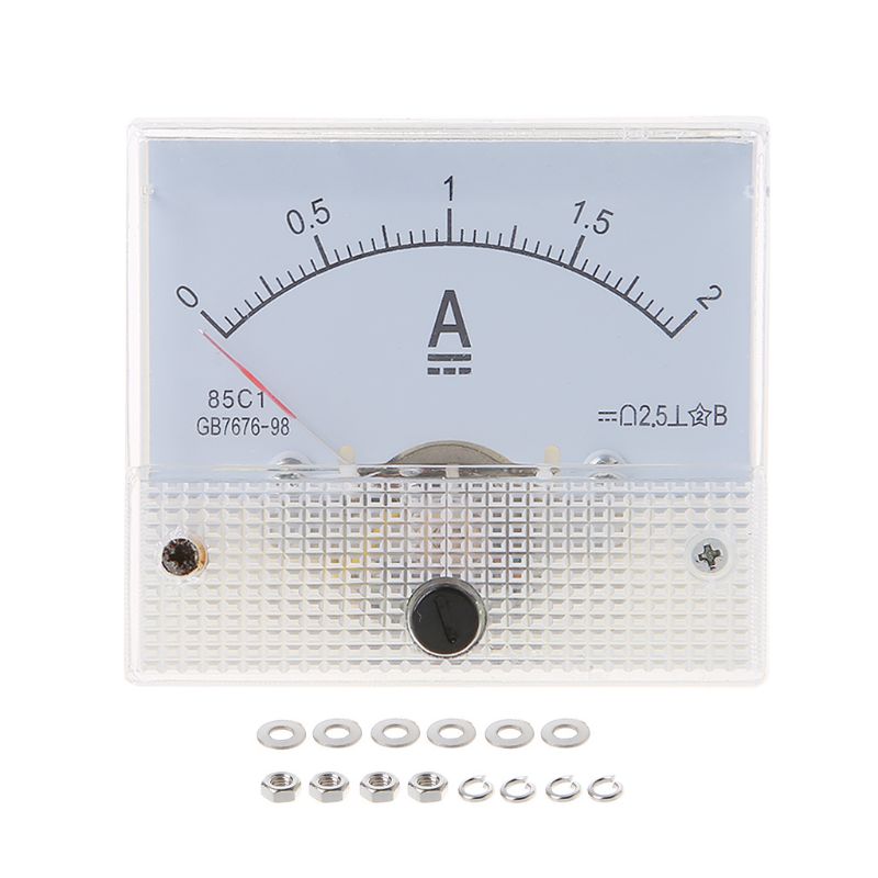 Mechanical Pointer Type Ammeter DC Analog Current Meter Panel AMP Gauge 1A/2A/3A/30A/50A/100A/50mA/100mA/200mA/500mA