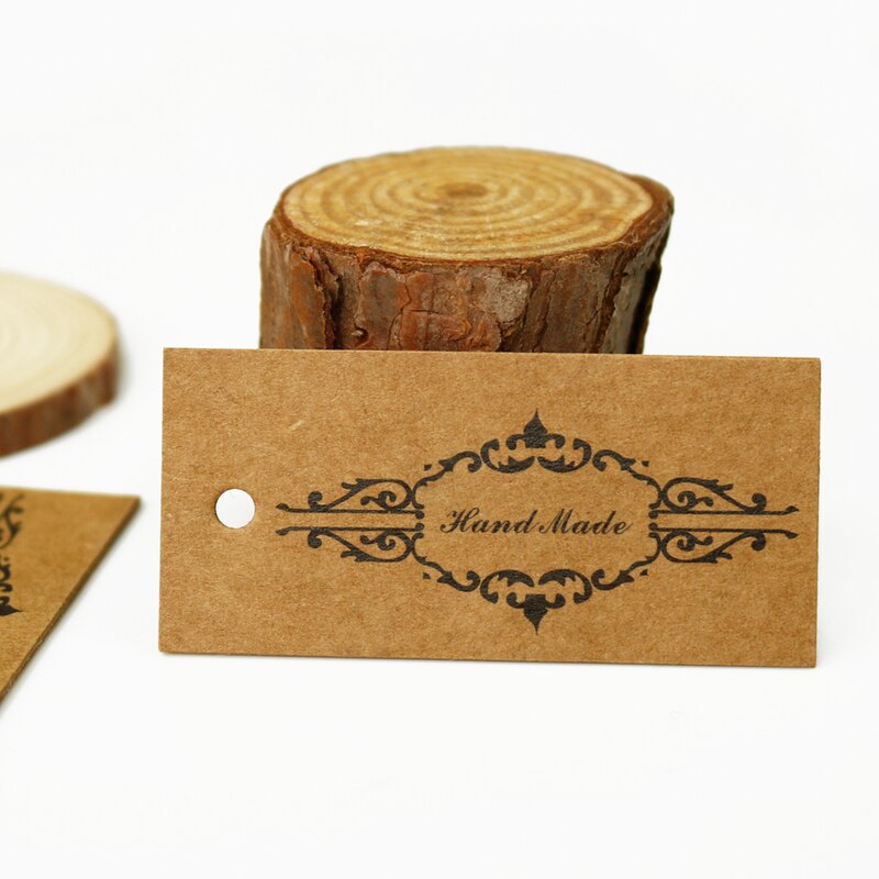 50 Stuks Vintage Kraftpapier Tag Hang Tags Wedding Birthday Party Candy Dozen Prijs Label Naaien Kleding Kledingstuk Tags