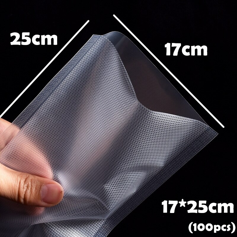 Haushalt Lebensmittel Vakuum Verpackung Tasche Für Vakuum Versiegelung Vakuum Lagerung Taschen Oder Rolle Lebensmittel Frische Lange Halten Küche Werkzeug Zubehör: 17x25cm 100Stck
