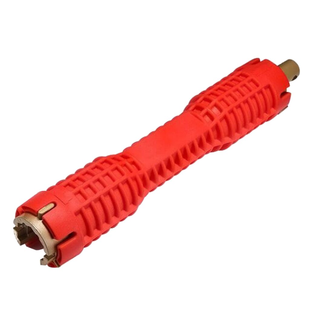 Clé à douille pour robinet et évier, outil polyvalent rouge