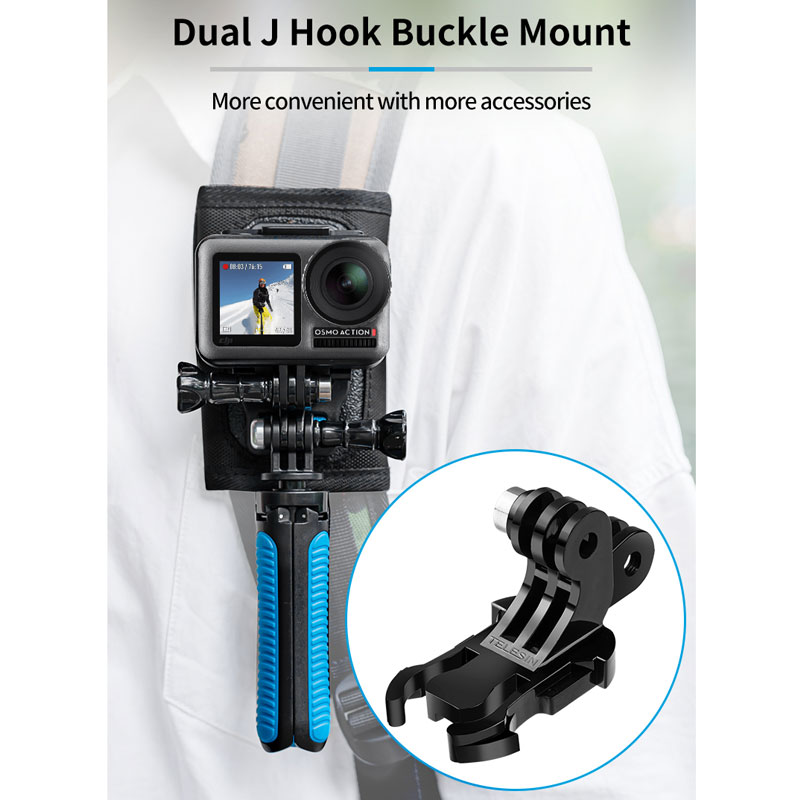 Dual J-Haak Quick Release Base Adapter J-Mount Beugel Voor Gopro Hero 8 Black Dji Osmo Action Gopro Hero 8 Zwarte Accessoires