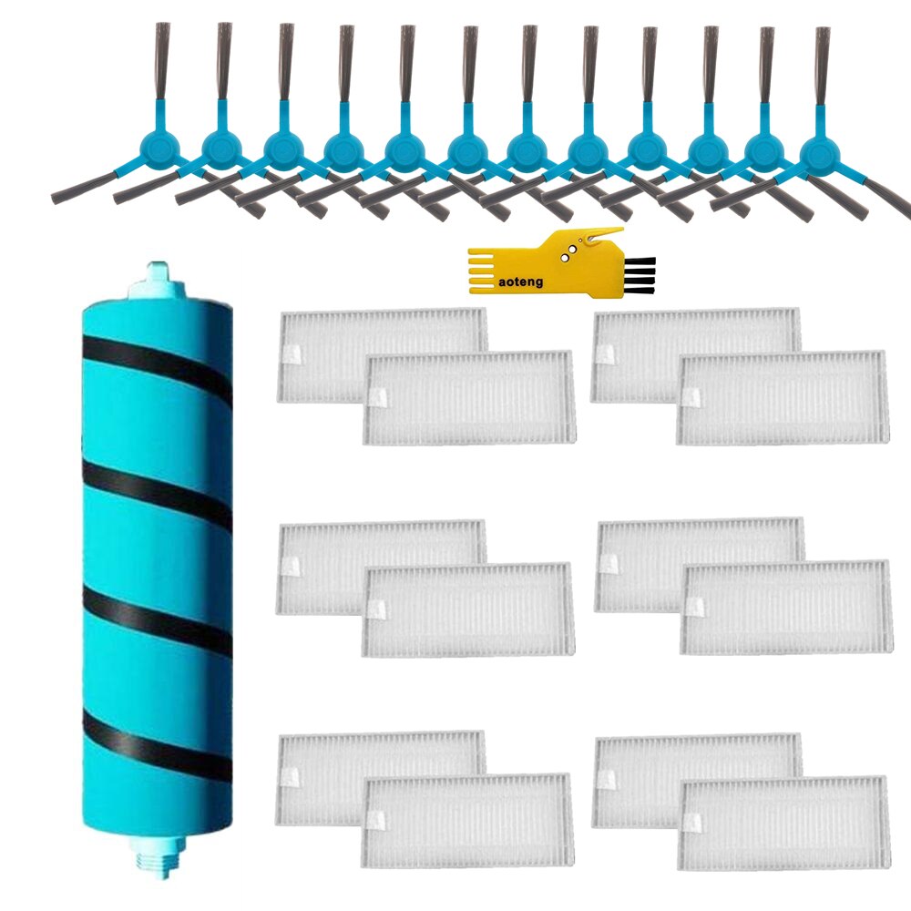 Filtro HEPA para Cecotec Conga 5090 6090 7090 Robot aspirador, cepillo de rodillo, cepillos laterales, piezas de repuesto para mopa: 05