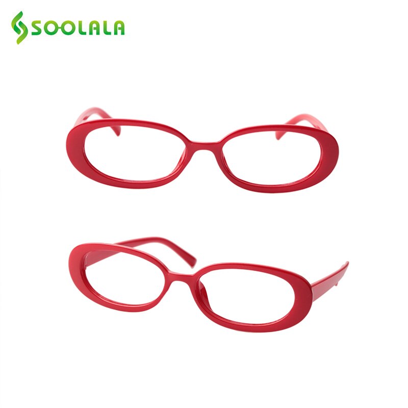 SOOLALA Cute Oval Optical Glasses Frame Women Eyewear Prescription Eyeglasses Frame Clear Lens Myopia Glasses