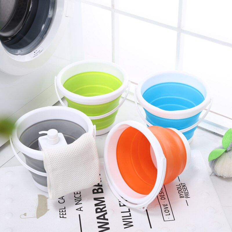 Seau pliable en silicone pour Camping Car, articles de cuisine, seau pliant