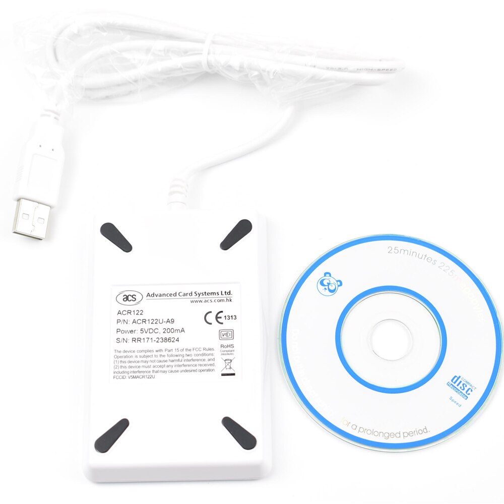 NFC lecteur USB ACR122U sans contact carte à puce et écrivain rfid copieur copieur duplicateur 5 pièces