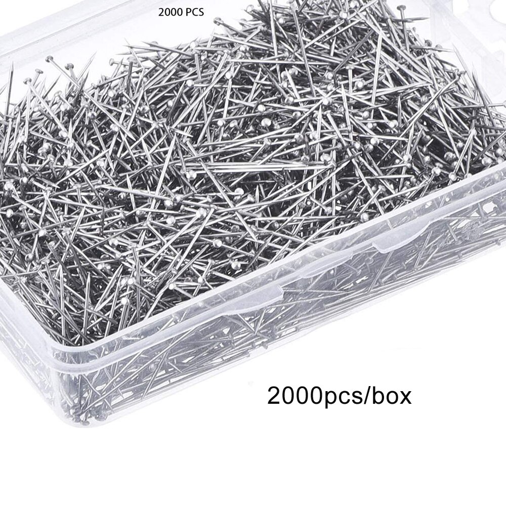 2000Pcs Naaien Pinnen 26Mm Head Pins Fijn Satijn Pin Straight Voor Naaister Sieraden Craft Naaien Projecten Diy Naaien levert